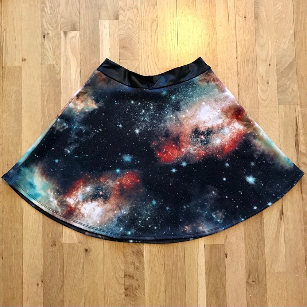 Galaxy skater skirt